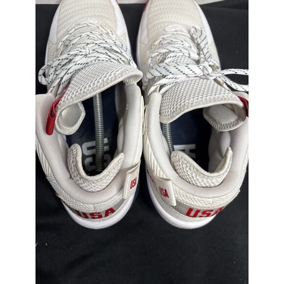 Adidas Dame 8 PE Team USA Olympic White Basketball Shoes Mens Sz 13.5 HR0048 main image 7